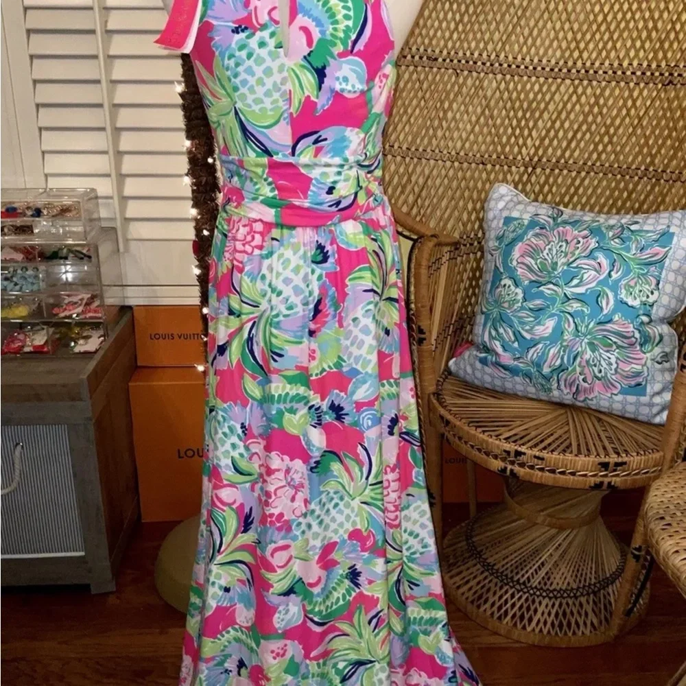 Lilly Pulitzer NWT Tallulah Maxi Dress Raise the Bar $198 Size XXS - Picture 10 of 11